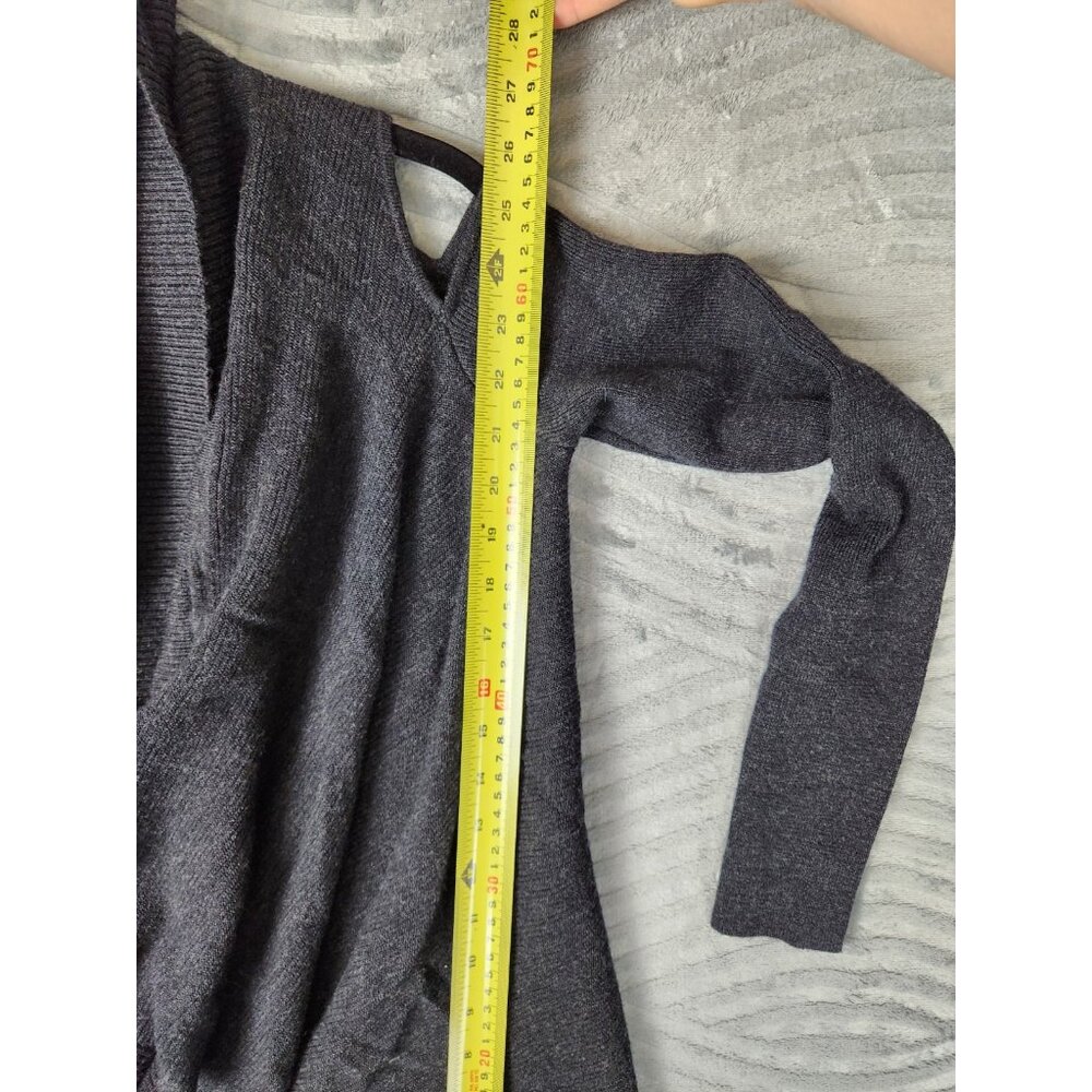 AllSaints‎ Women's Sweater Size Small 100% Merino Wool Open Front Cardigan Black - Picture 12 of 13